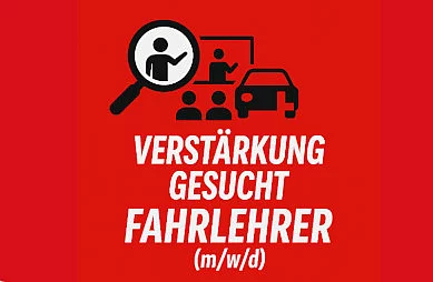 Icons mit text für Verstärkung gesucht Fahrlehrer