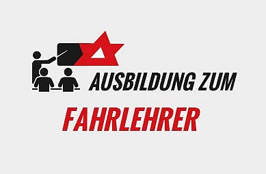 Icons mit text zum Ausbildung zum Fahrlehrer